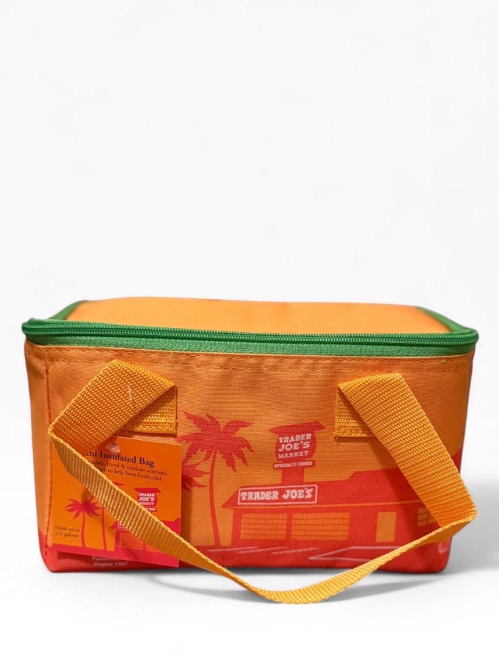 Trader Joe’s NEW Mini Insulated Sunny Orange with Green Zipper